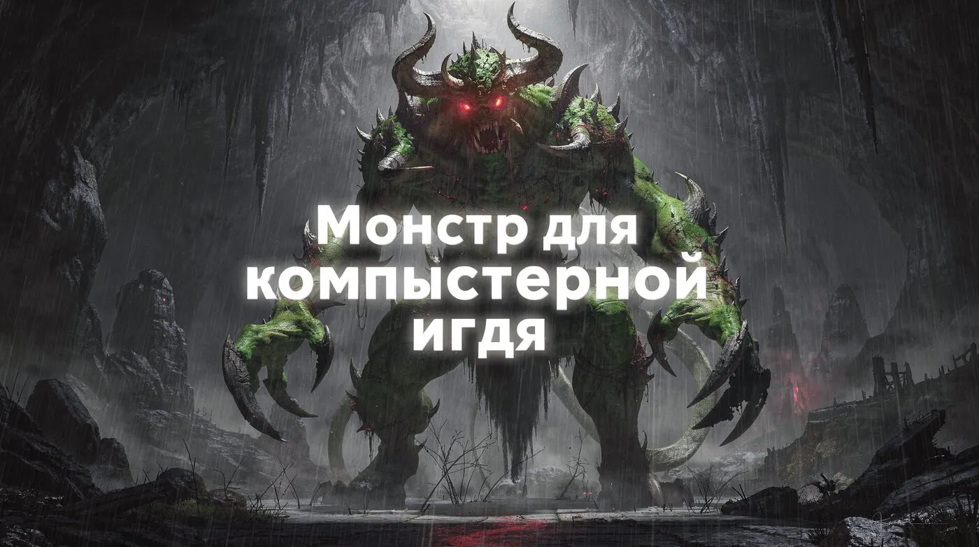 Монстр Flux.2 Pro с попыткой добавить текст